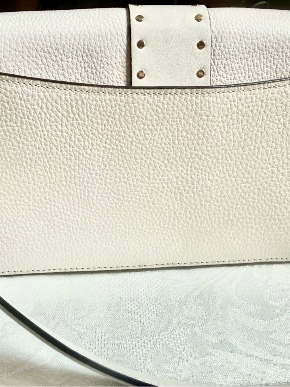 Coach Georgie Shoulder Bag With Rivets Gold/Chalk - Picture 8 of 12